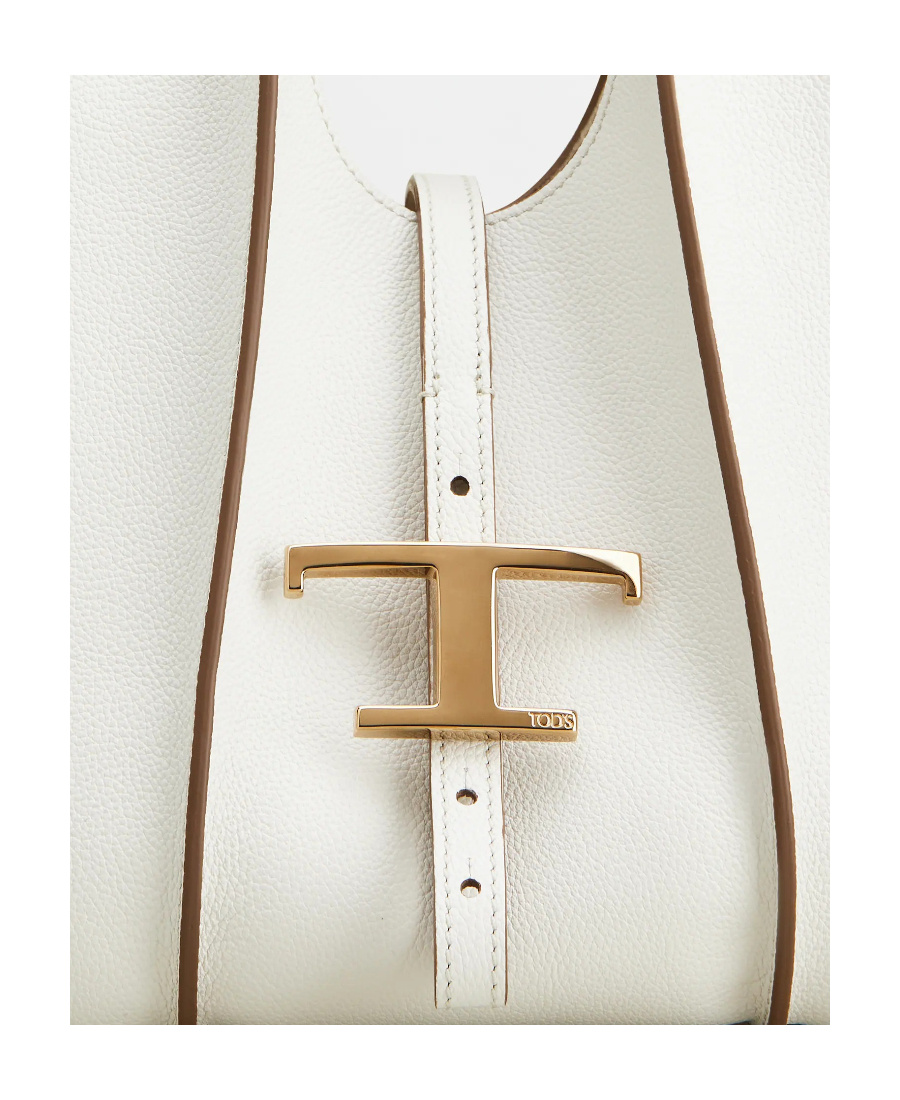 Tod's Timeless Logo Charm Tote Bag In White