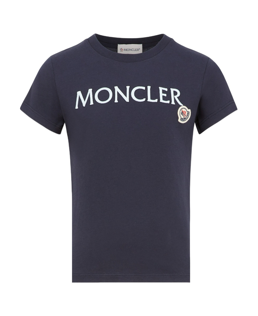 Moncler Logo Short-sleeved T-shirt In Blue