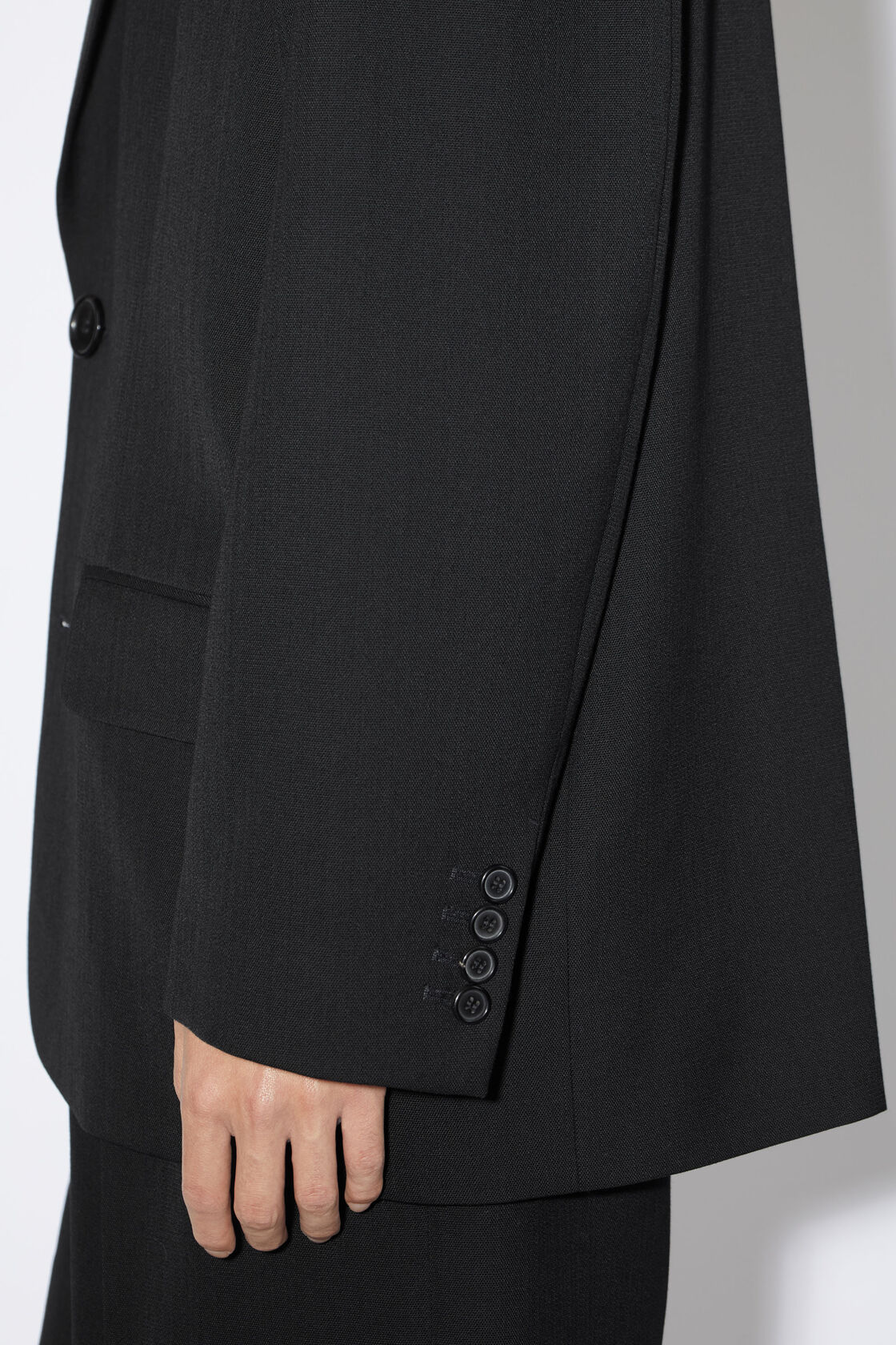 Acne Studios Single-breasted Wool Blazer In Black