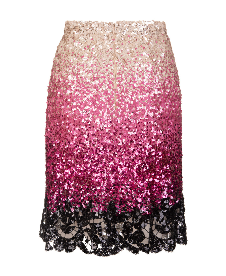 Ermanno Scervino Sequinned Gradient-effect Mini Dress In Pink