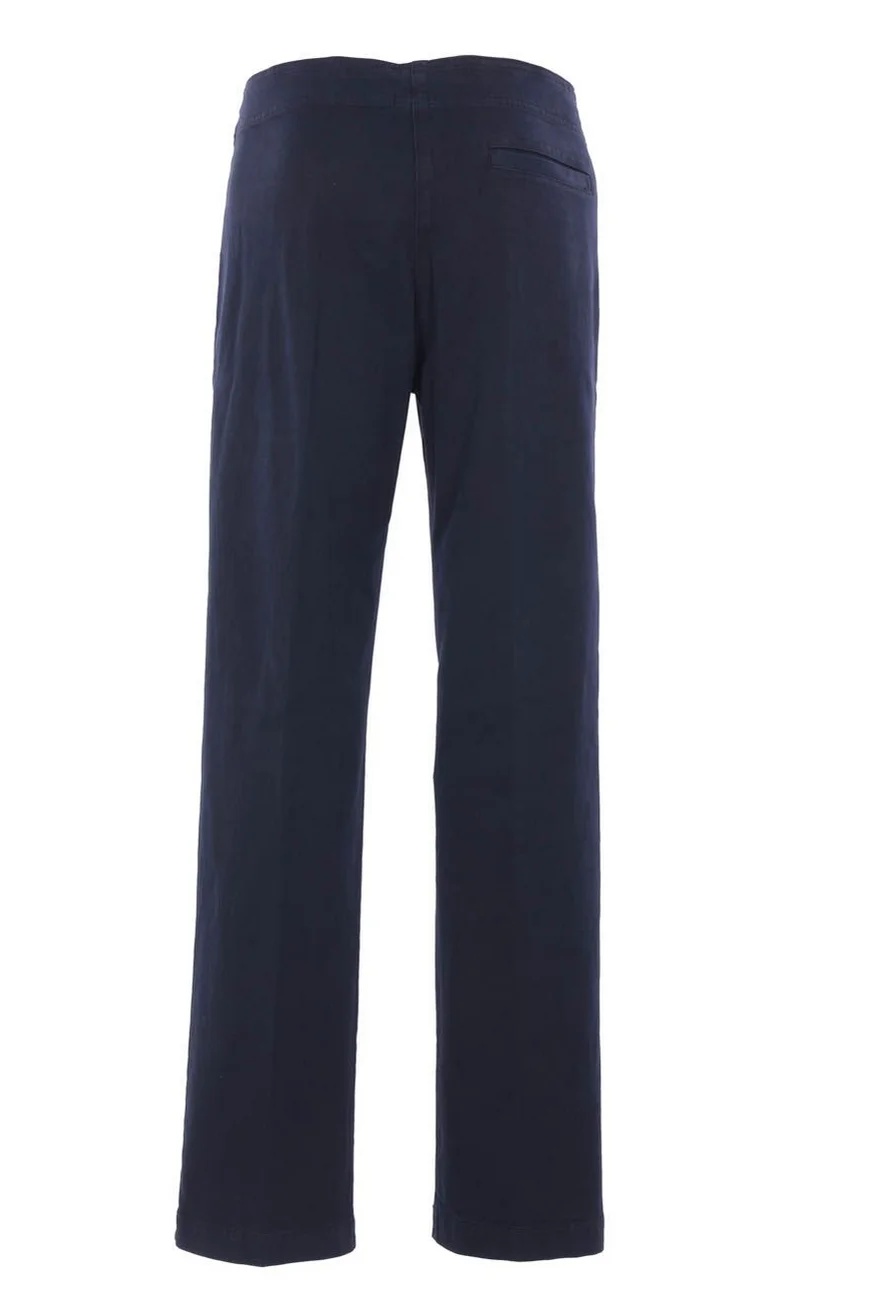 Aspesi Drawstring Straight-leg Trousers In Blue