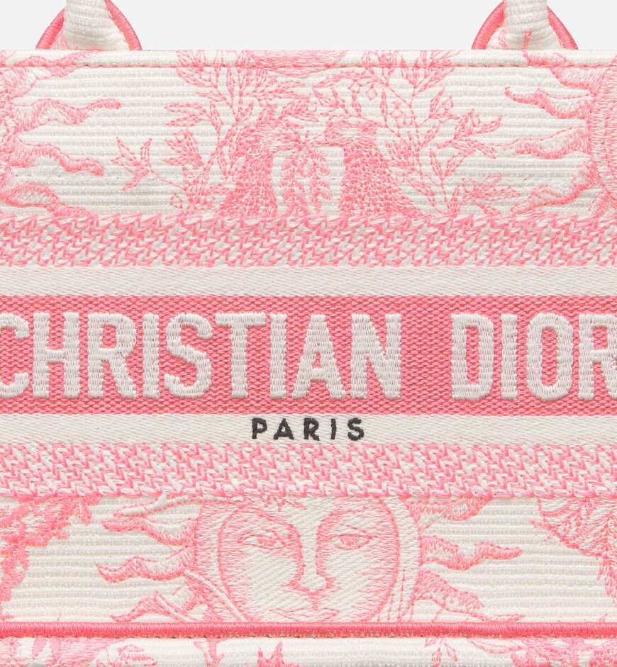 Dior Book Canvas Tote In Pink