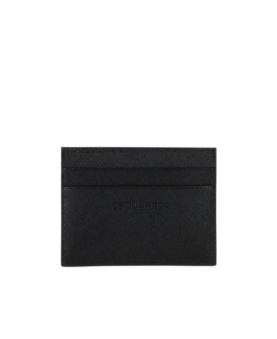 Dsquared2 Logo-plaque Leather Wallet In Black