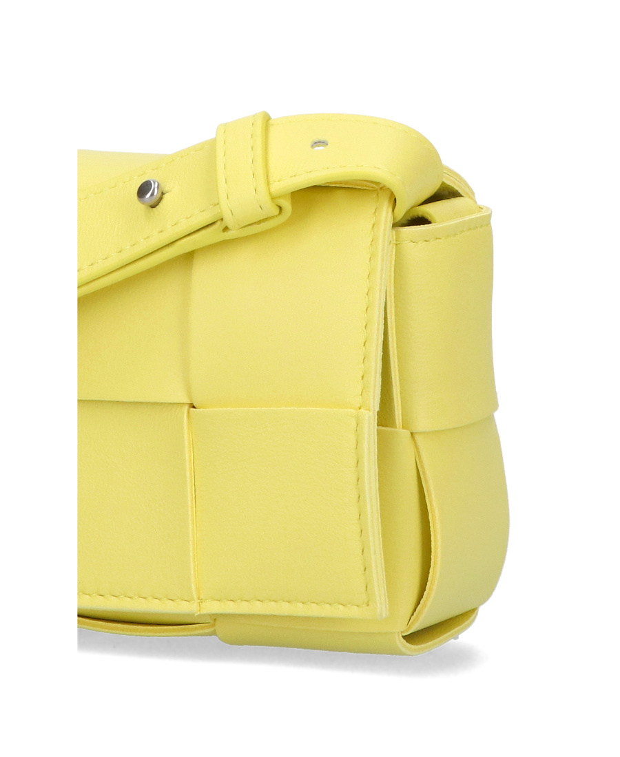 Bottega Veneta Mini Intreccio Cross-body Bag In Yellow