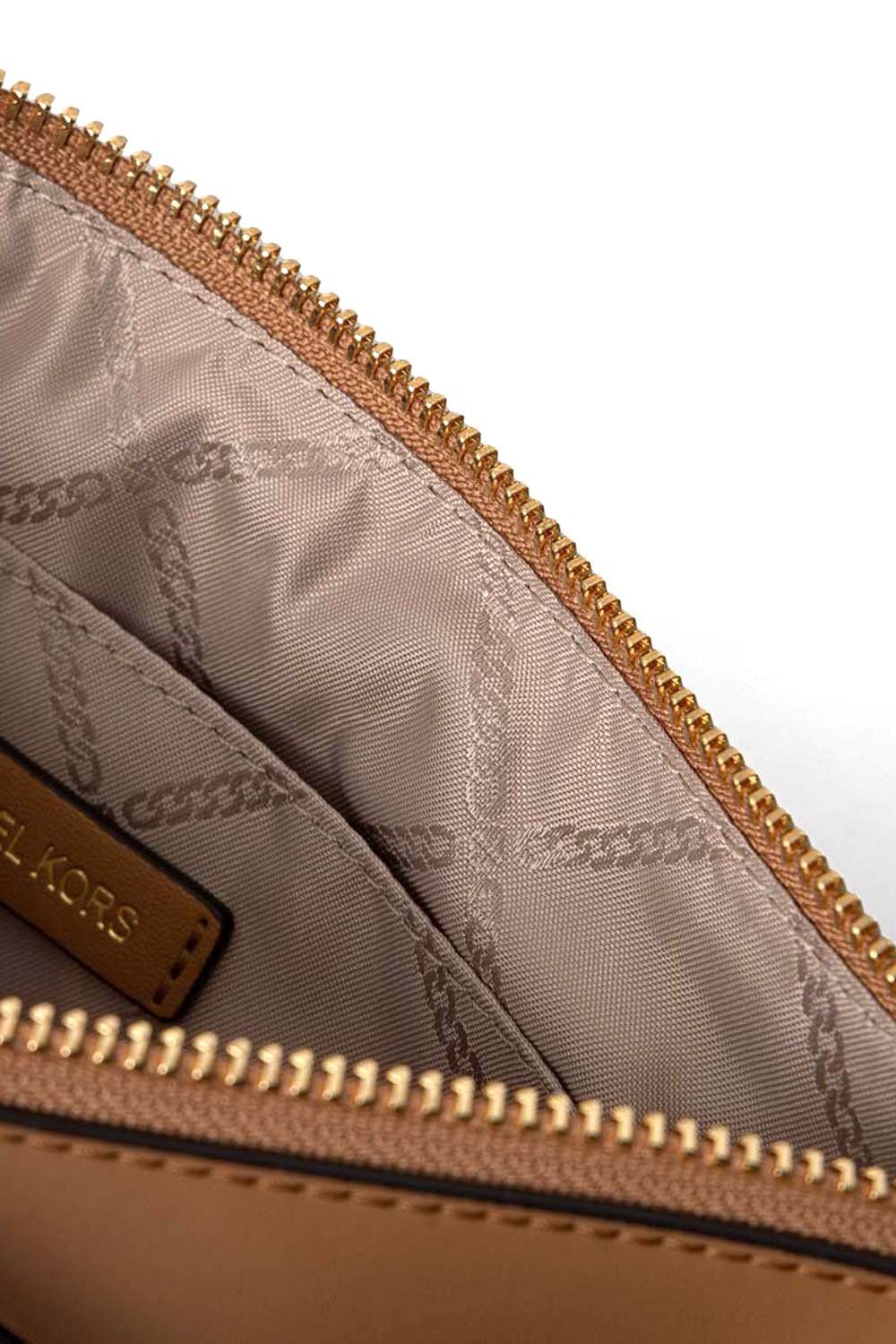 Michael Kors Logo-embossed Leather Clutch In Pink
