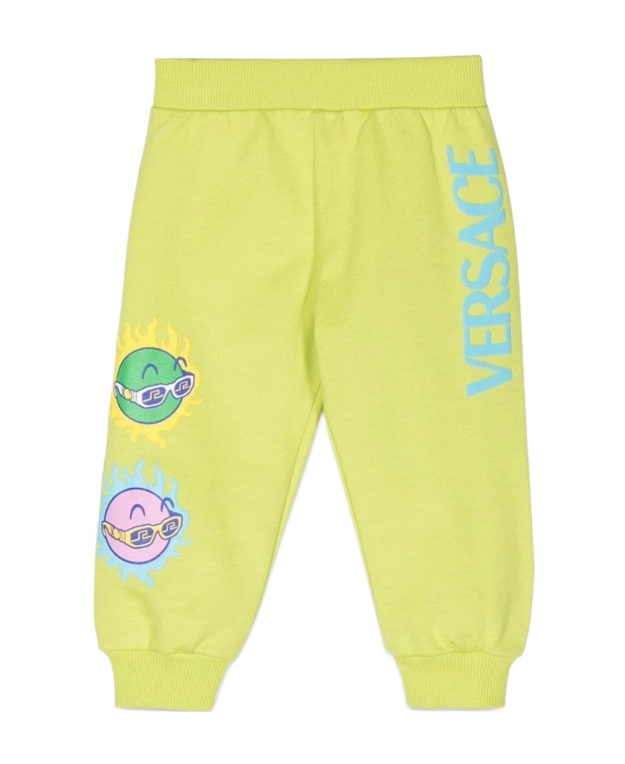 VERSACE LOGO-PRINT TRACK PANTS