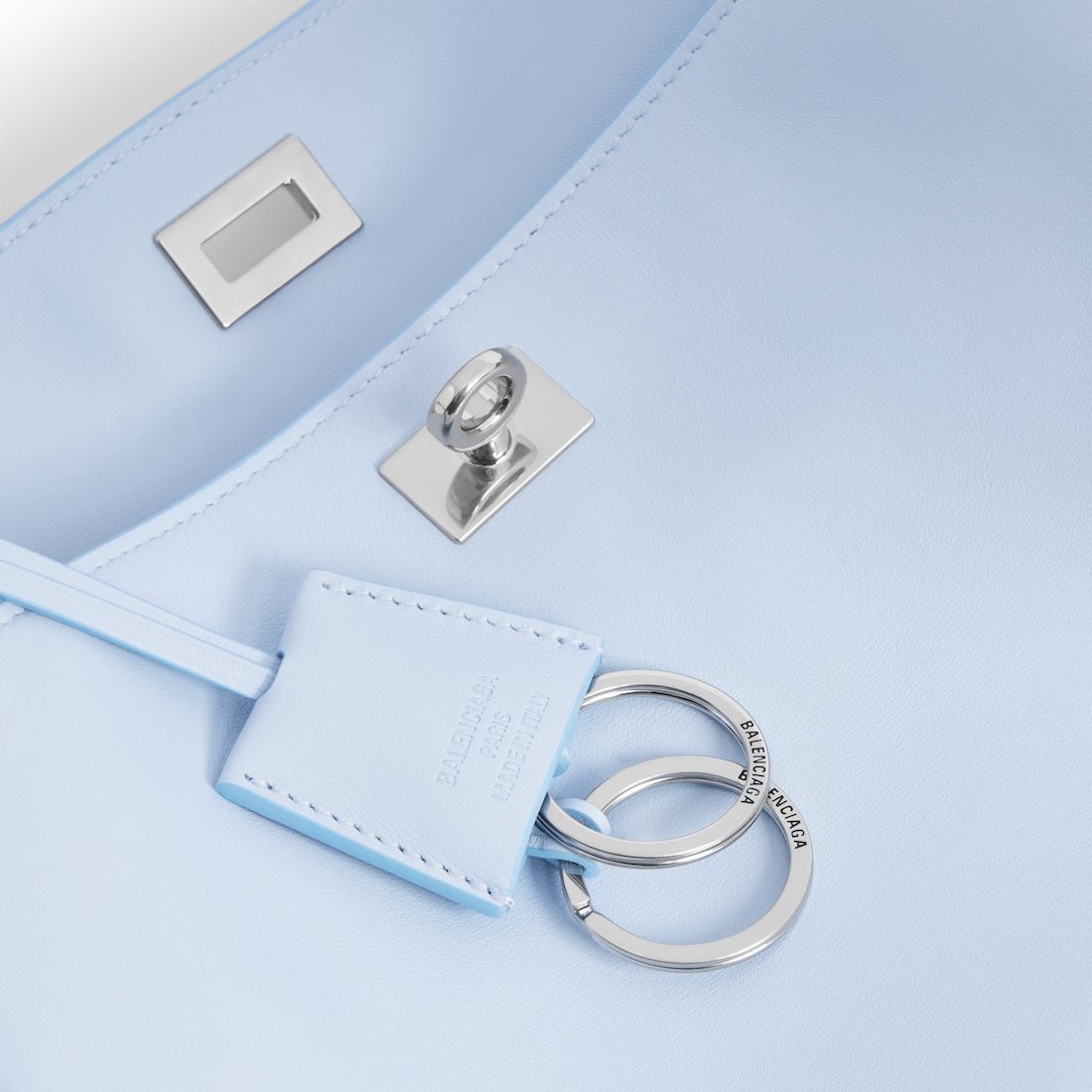 Balenciaga Rodeo Small Calfskin Top-handle Bag In Blue