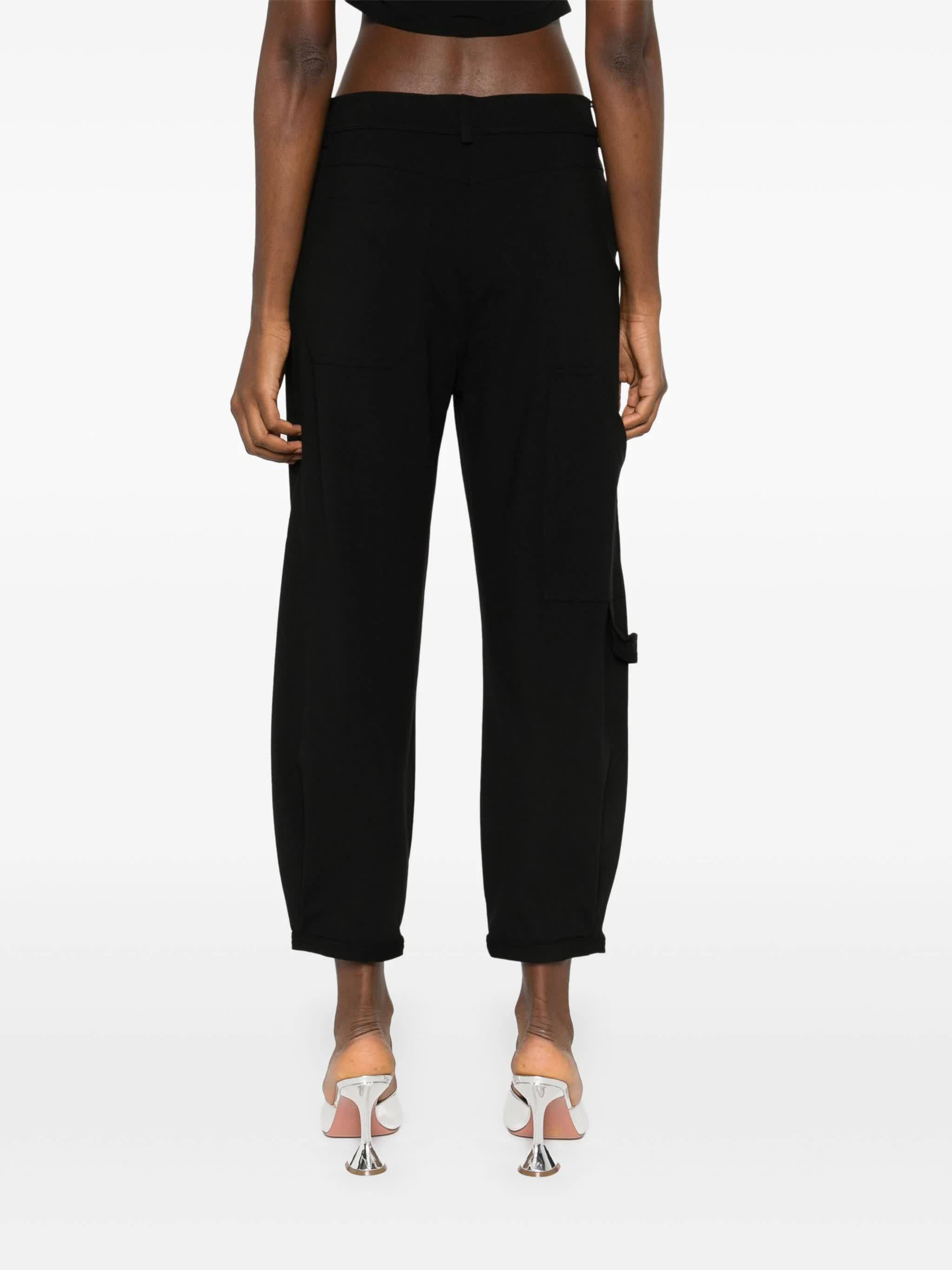 Pinko Tapered-leg Jersey Trousers In Black