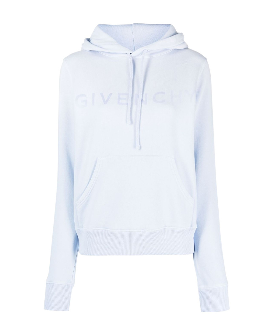 Givenchy Hooded Long-sleeved Sweater In Blue