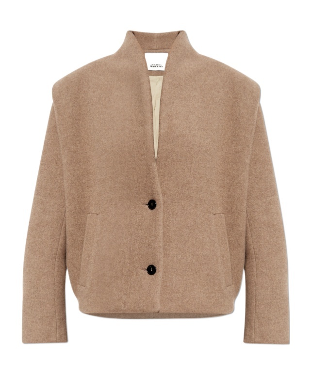 Isabel Marant Drogo Wool-blend Jacket In Nude