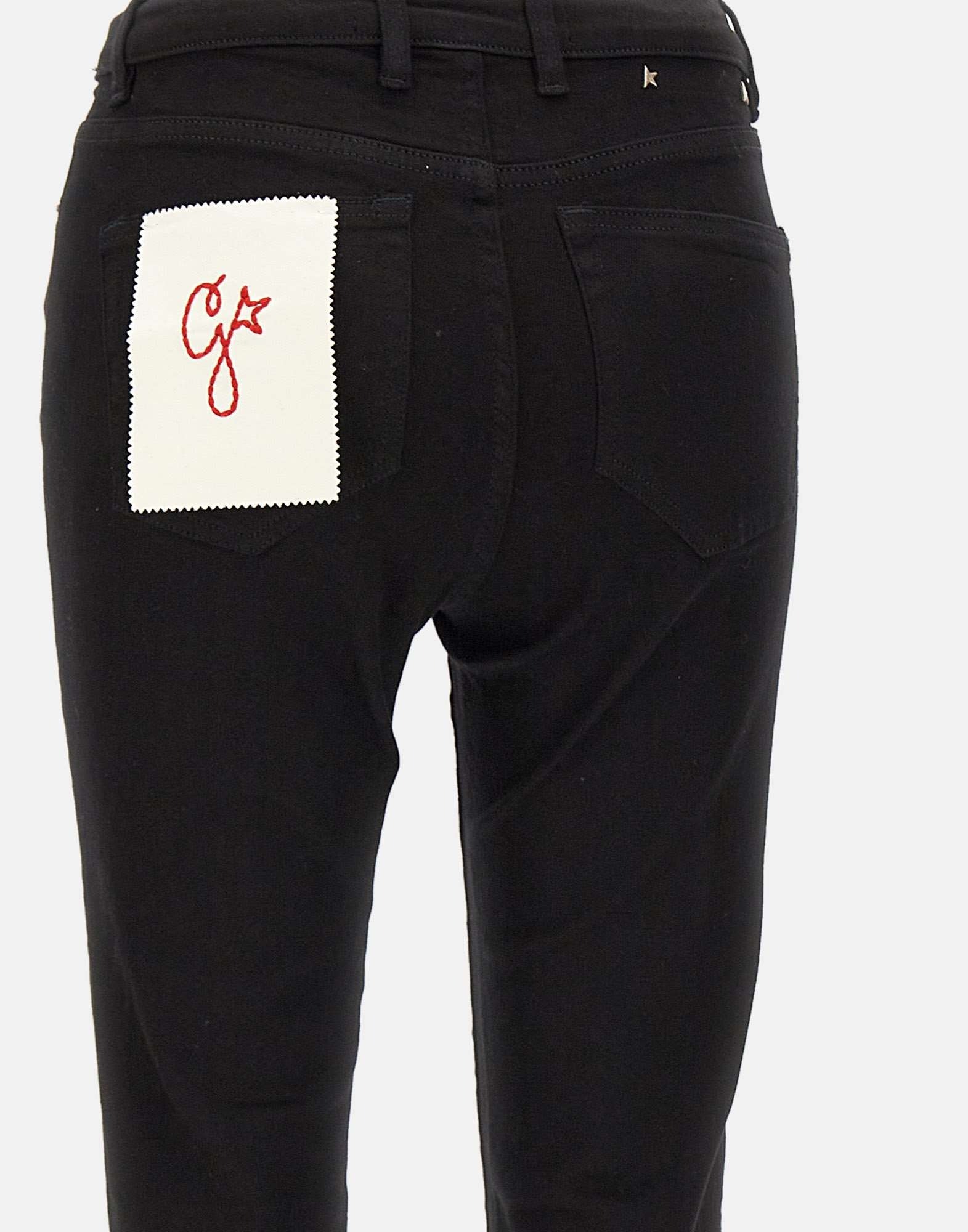 Golden Goose Star-stud Skinny Jeans In Black