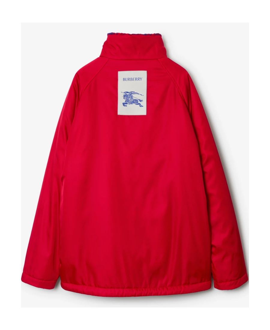 Burberry Rose-print Fleece Reversible Jacket In Red