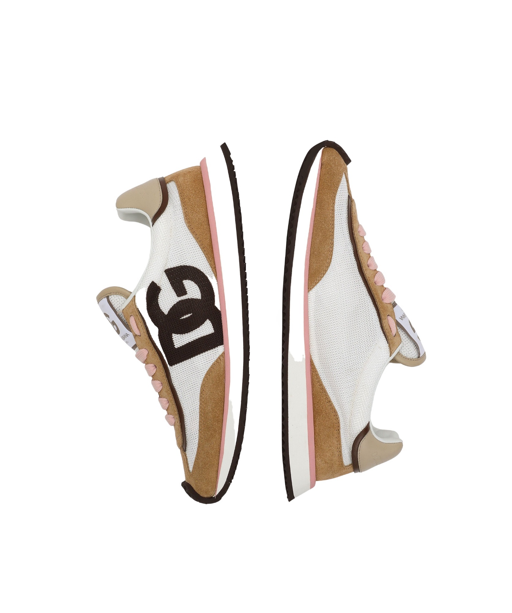 Dolce & Gabbana White Calf Leather Sneakers. Brown Calf Leather Sneakers In White