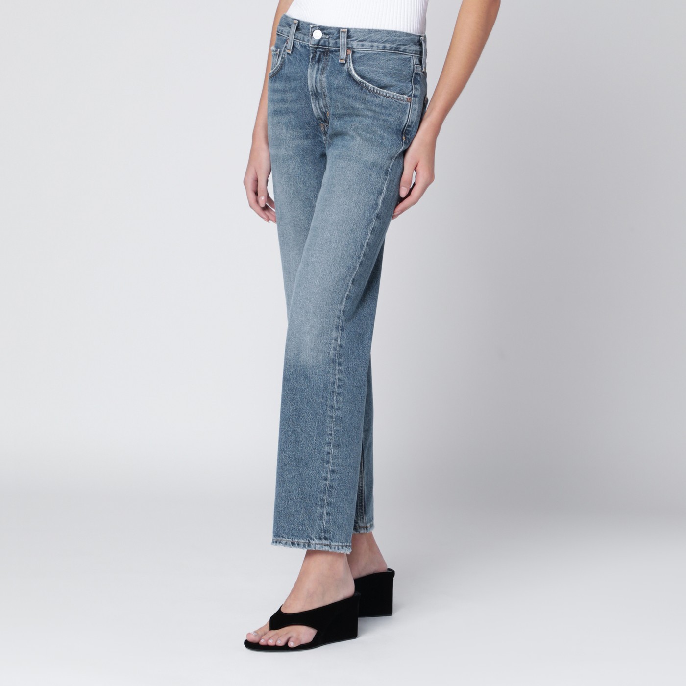 Agolde Valen Jeans In Regenerated Denim In Blue