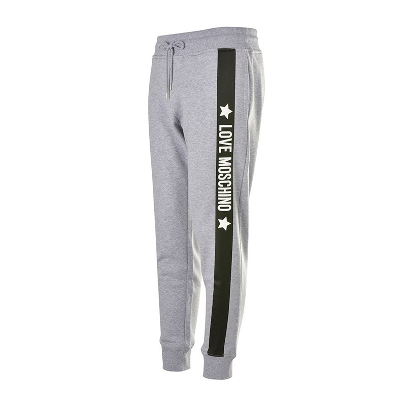 Moschino Logo Pattern Sweatpants In Gray
