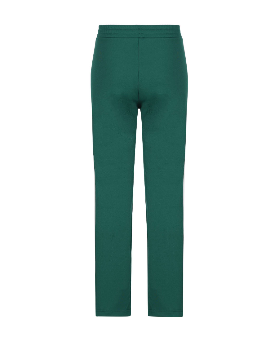 Palm Angels Green Polyester Trousers In Blue