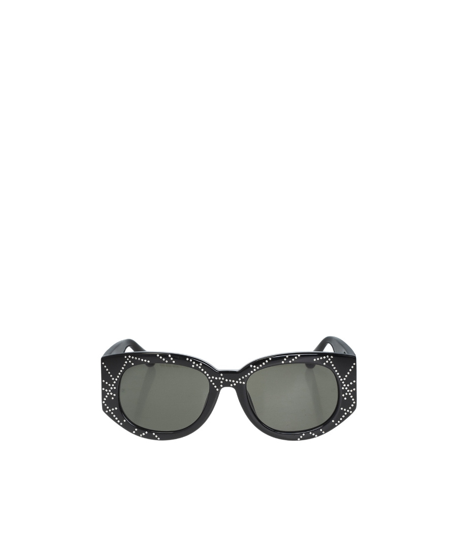 Linda Farrow X Sara Shakeel Debbie Rectangle Framed Sunglasses In Black