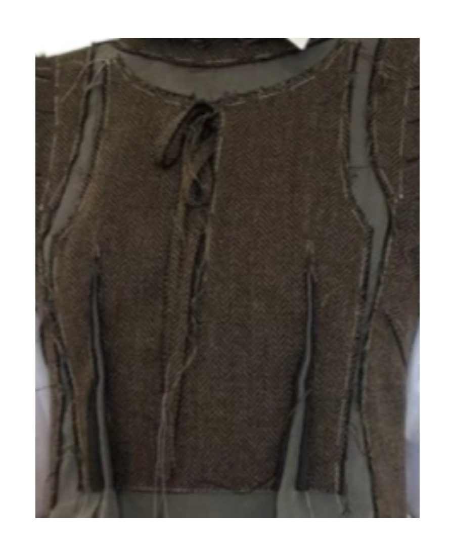 Maison Margiela Hand Stitched Vest In Black