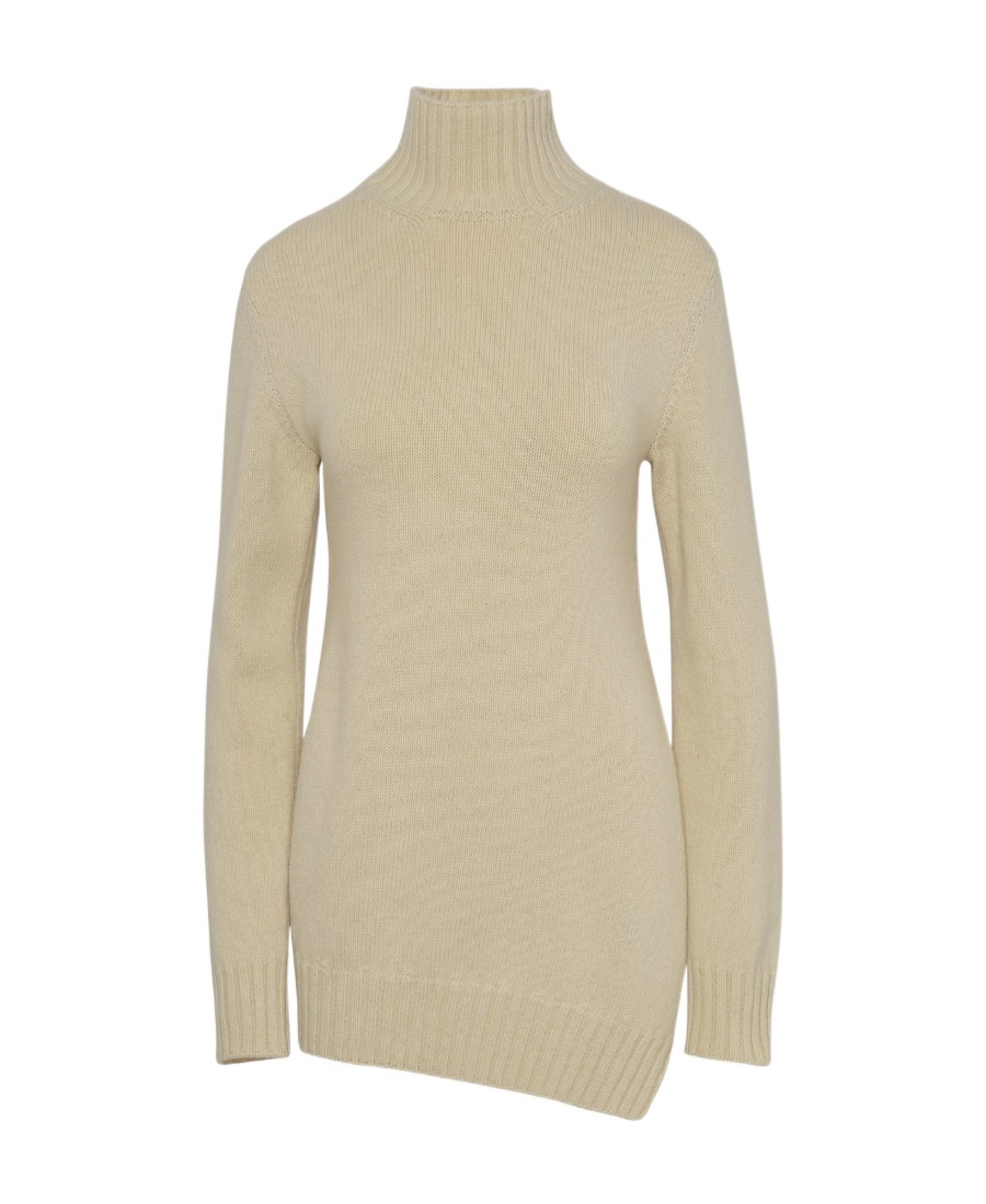 Jil Sander Ivory Yack Blend Turtleneck Sweater In Nude