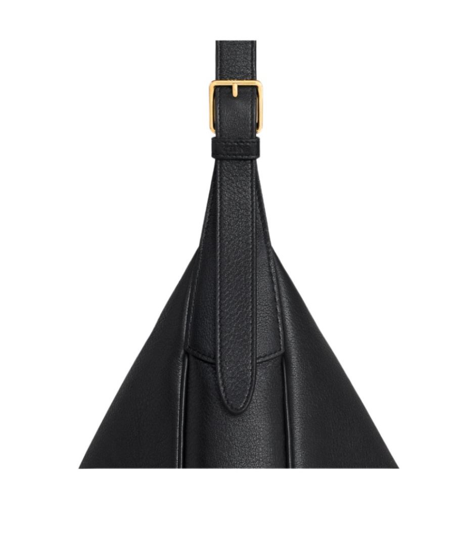 Celine Large Helose Cuir Triomphe Shoulder Bag In Black
