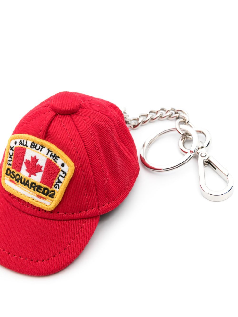 Dsquared2 Baseball Cap Keyring In Red