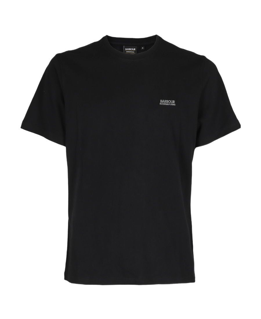 Barbour Logo Printed Crewneck T-shirt In Black