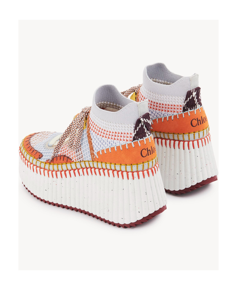 CHLOÉ NAMA HIGH-HEELED SNEAKERS
