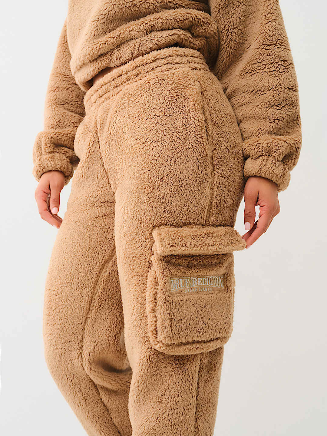 True Religion Sherpa Boyfriend Jogger In Nude
