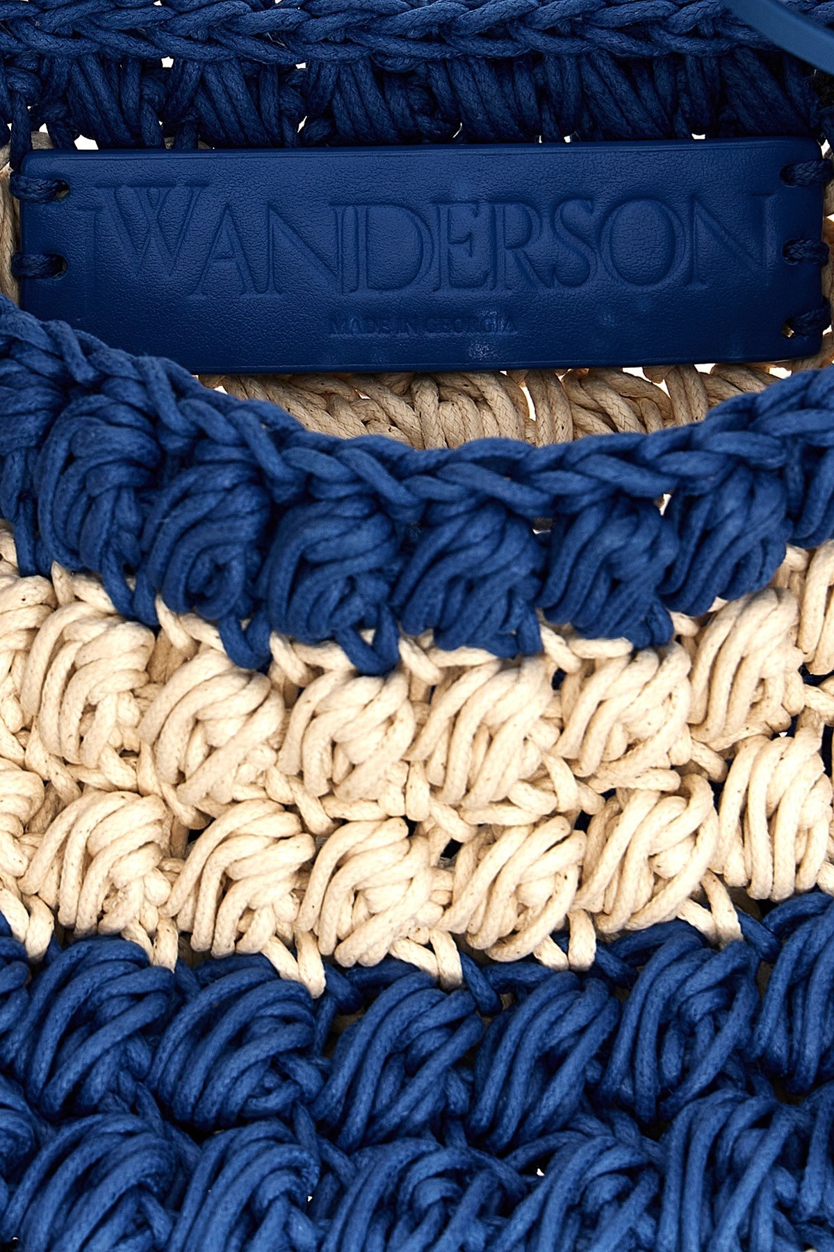 Jw Anderson Women's Popcorn Basket Tote Bag In Blue