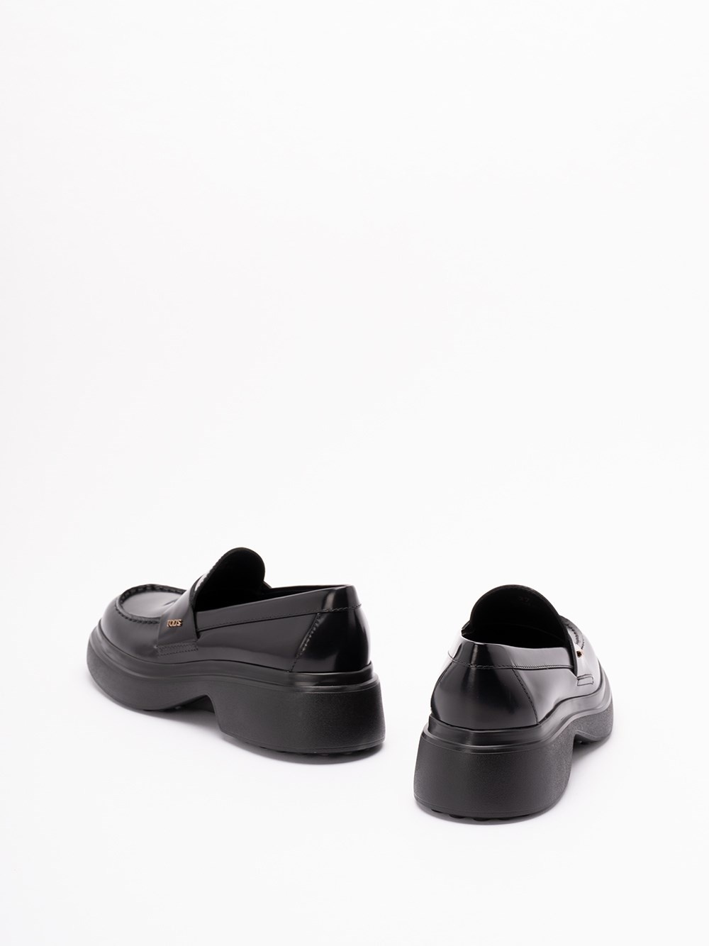 Tod's Leather Loafers With Chunky Sole And Glossy Finish