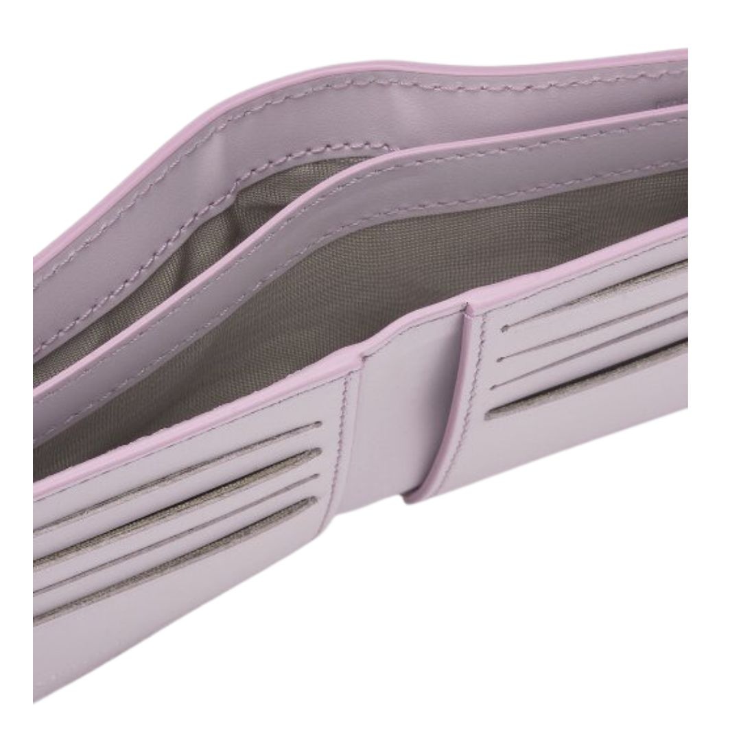 Maison Margiela Four-stitch Bi-fold Leather Wallet In Pink