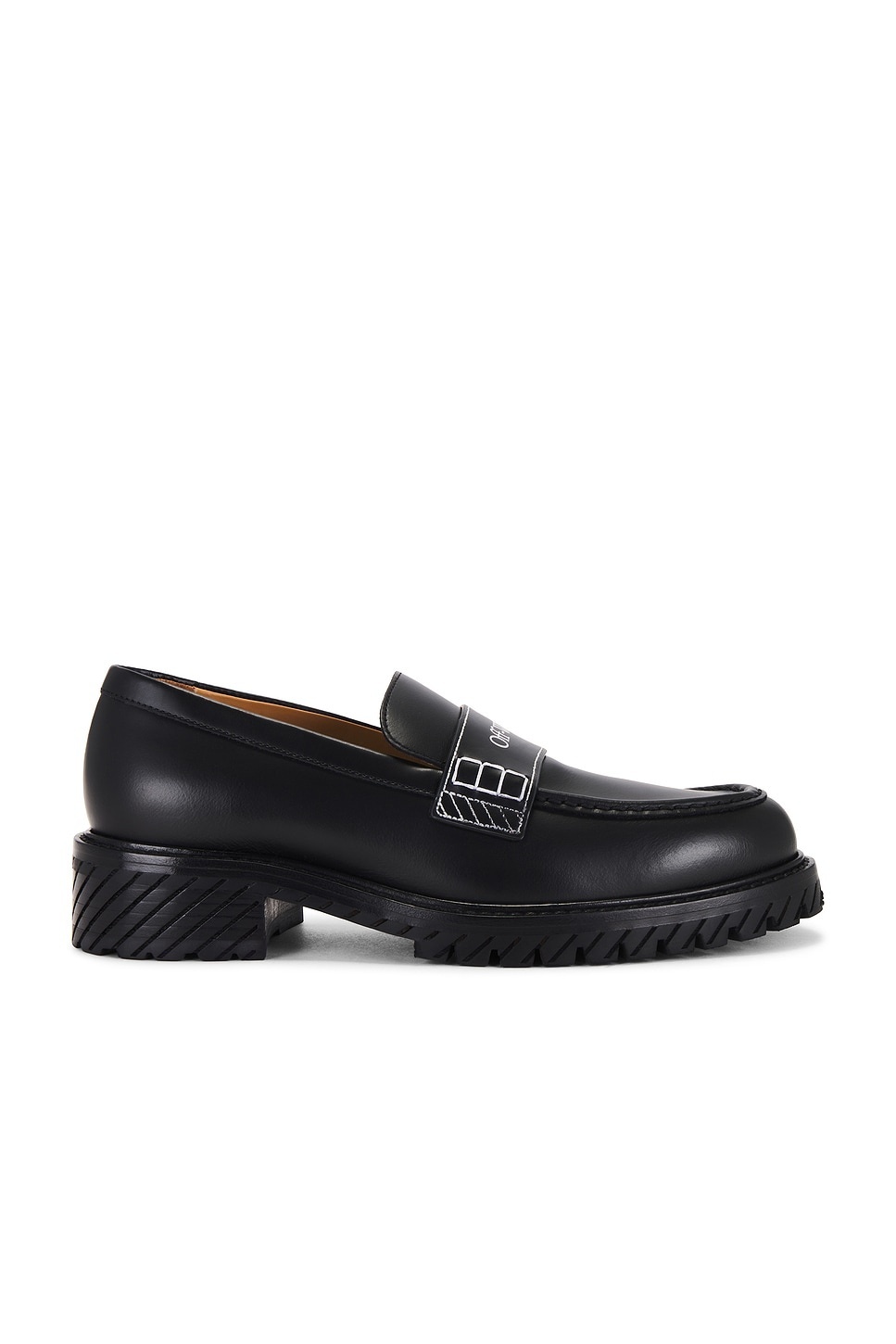 Off-white Logo-print Loafers In Black