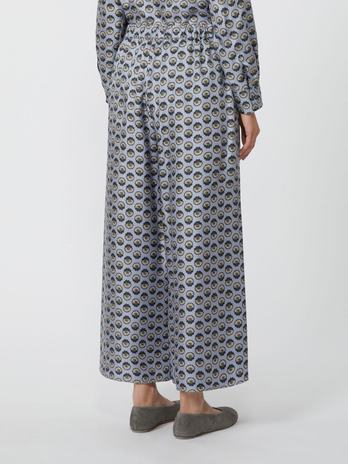 Weekend Max Mara Tortona Long Trouser Light Blue In Gray