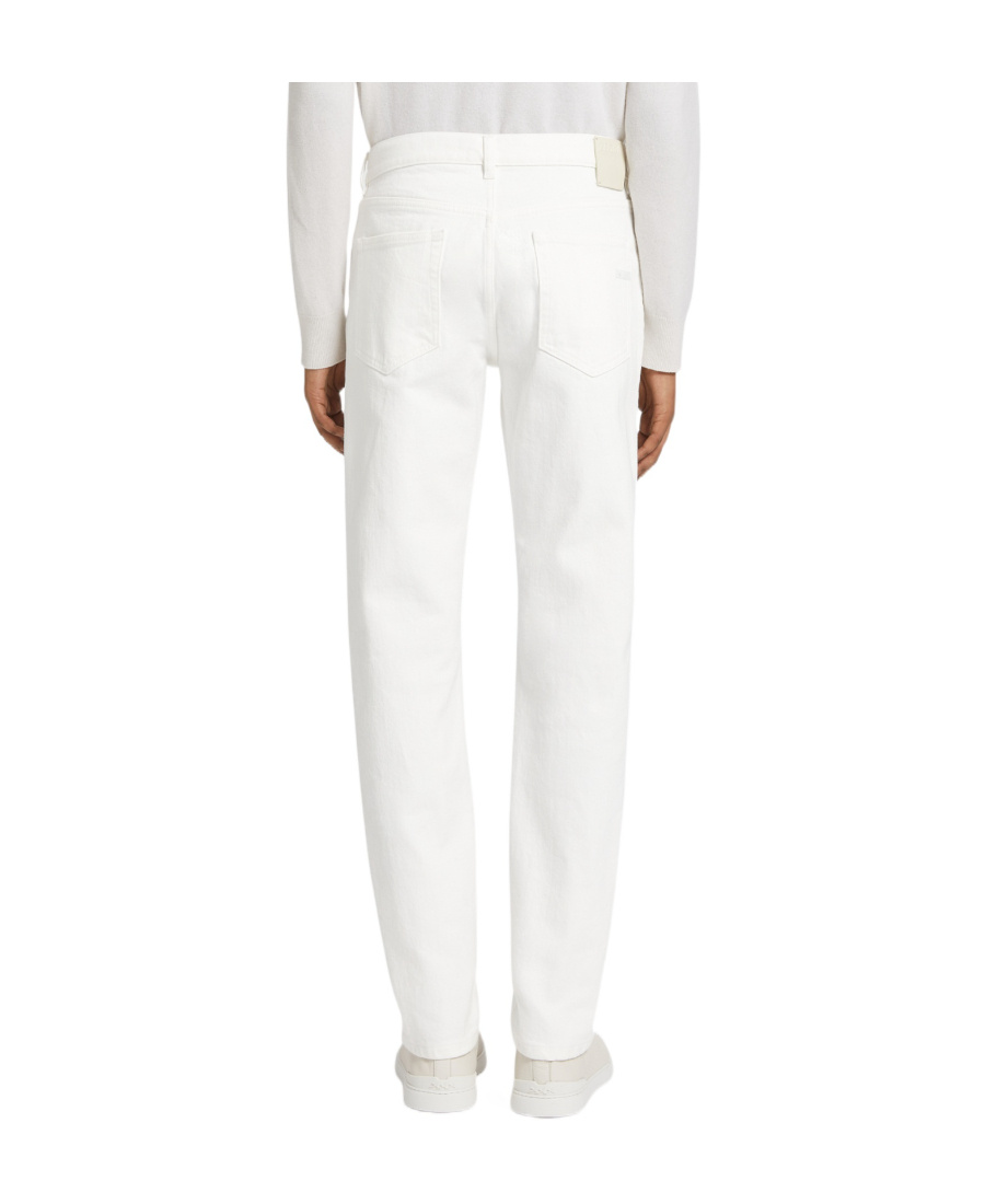 Zegna Roccia Mid-rise Slim Jeans In White