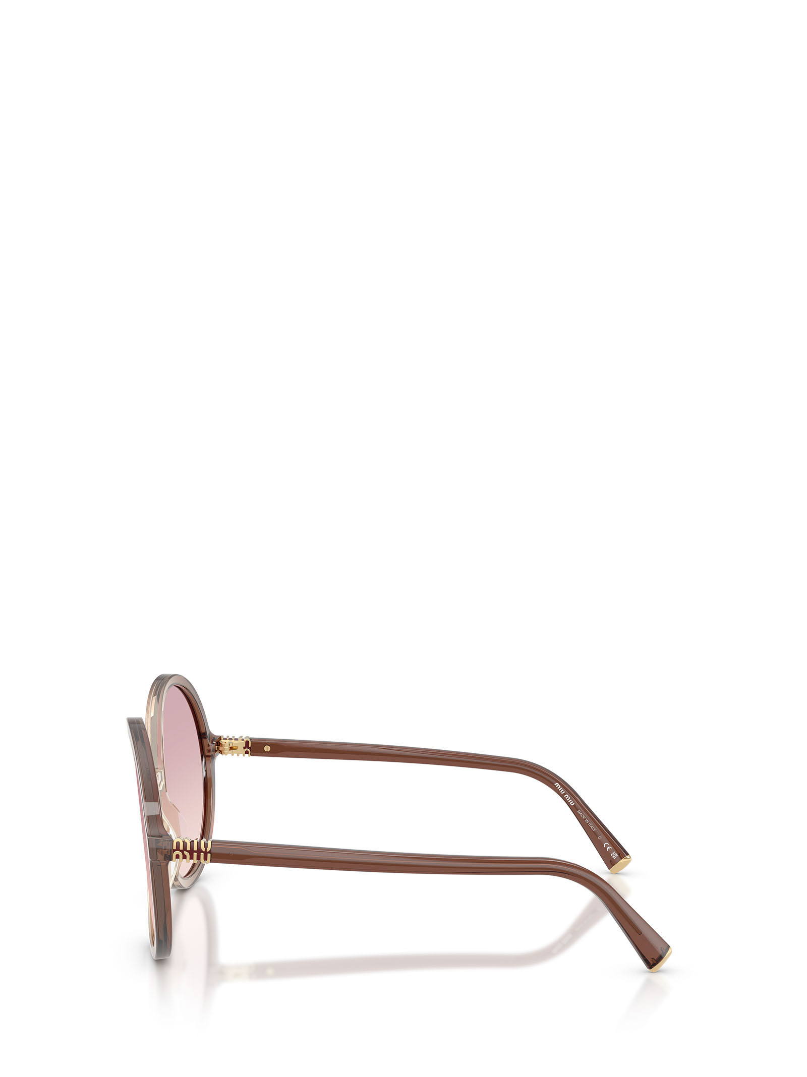 Miu Miu 0mu B02s Miu Regard 25g40s Marrone Sfumato Sunglasses In Pink