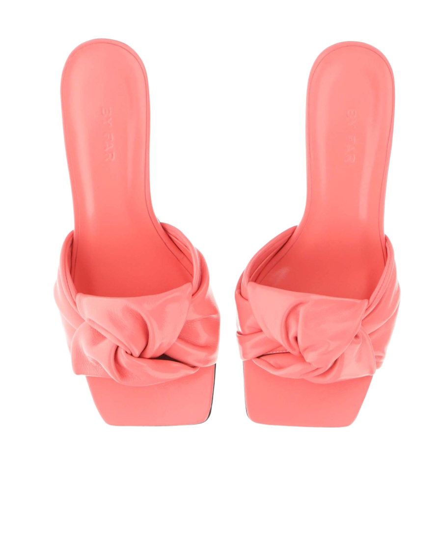 By Far Sandals Lana Venus Gloss Leather Fluo In Pink