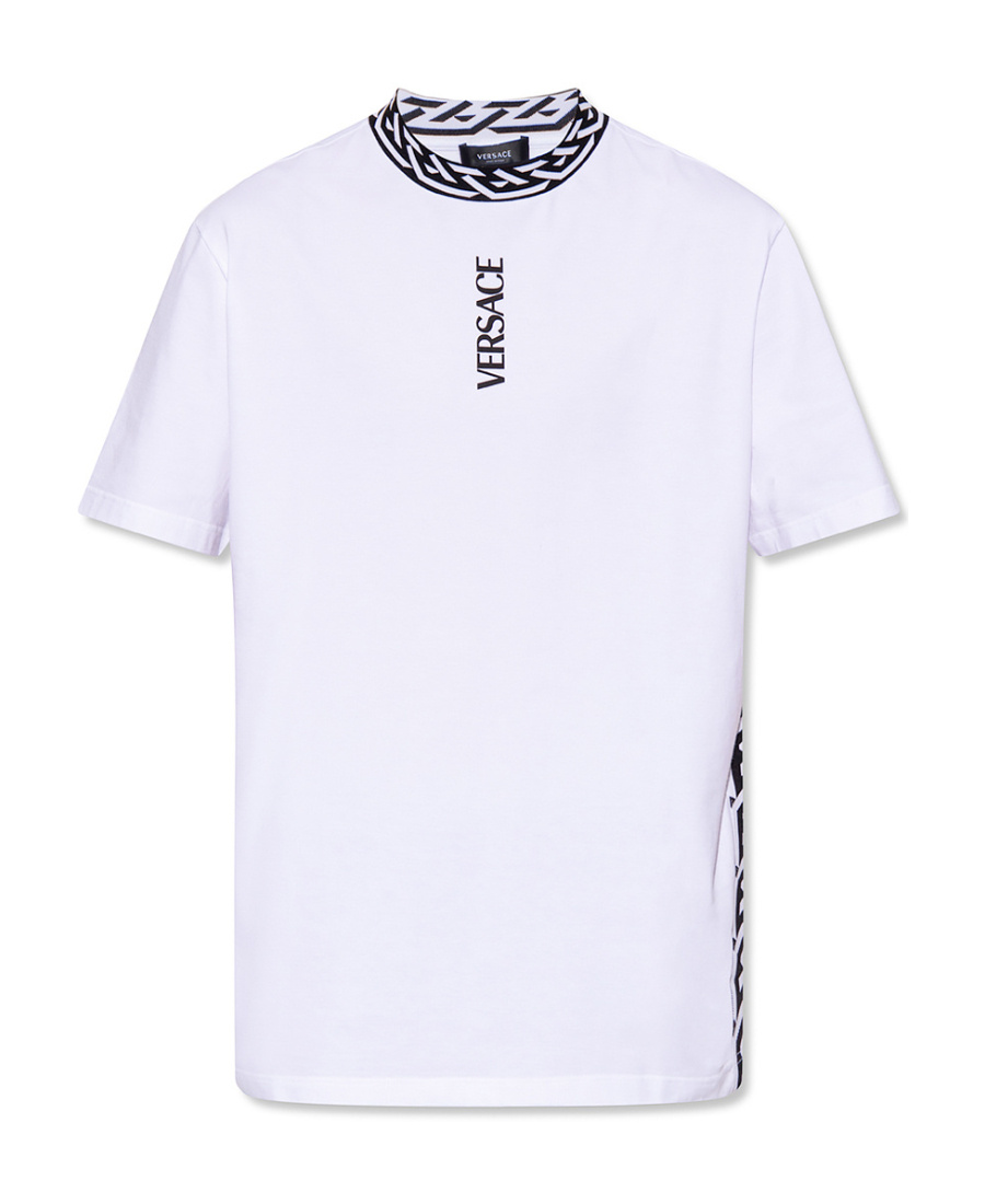 Versace La Greca Trim T-shirt In White