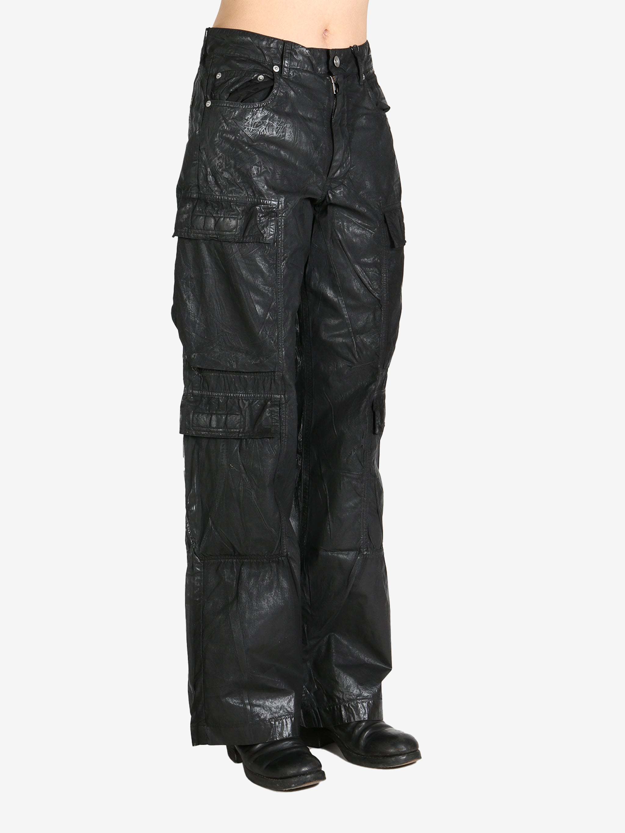 Rick Owens Drkshdw Hollywood Double Cargo Jeans In Black