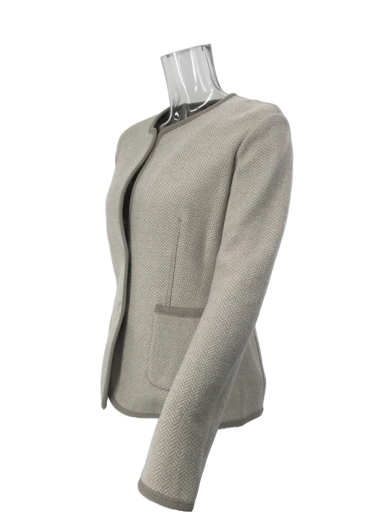 Max Mara Long-sleeved Casual Jacket In Gray