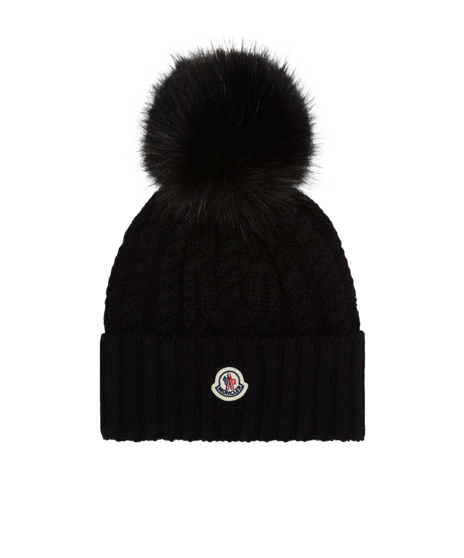 MONCLER HATAMONCLER POM POM EMBELLISHED KNITTED BEANIE