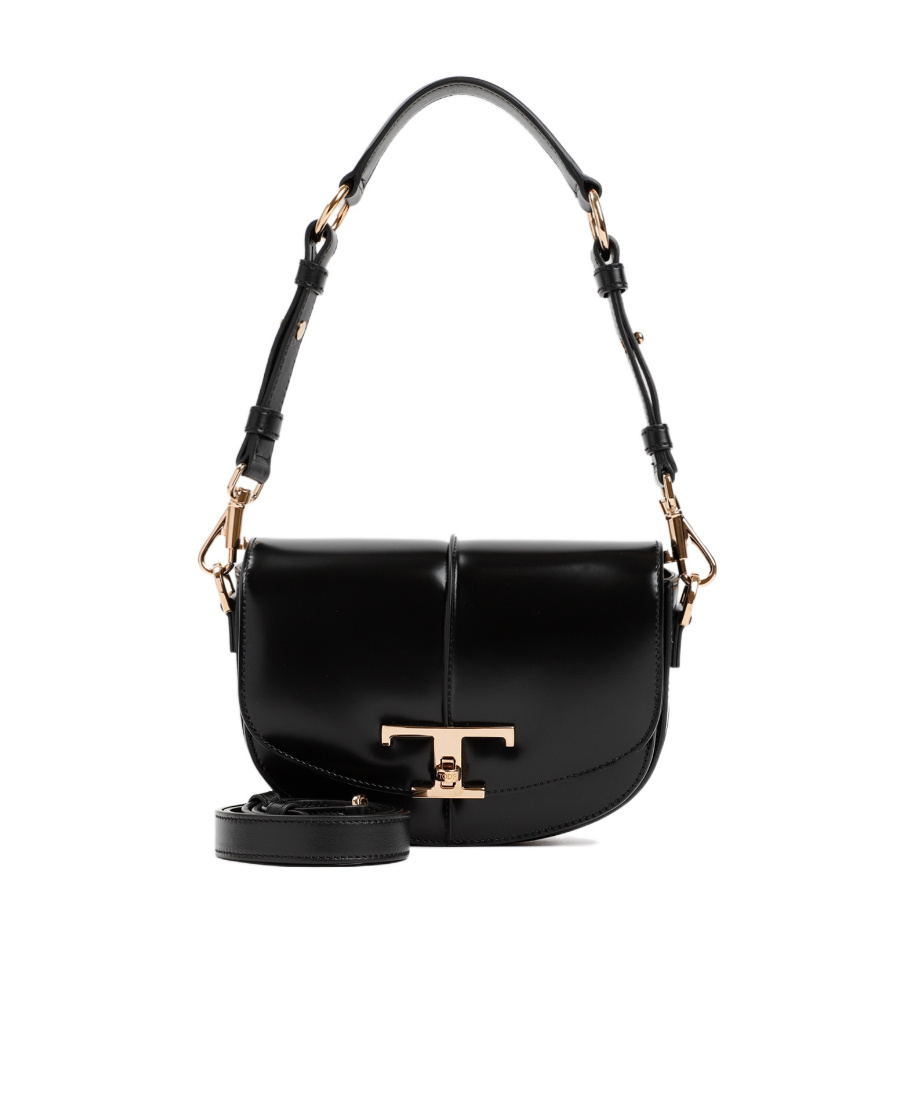 TOD'S LOGO-PLAQUE LEATHER CROSSBODY BAG 