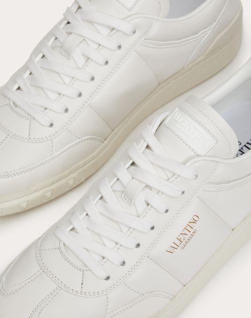 Valentino Upvillage Low Top Nappa Leather Sneaker In White