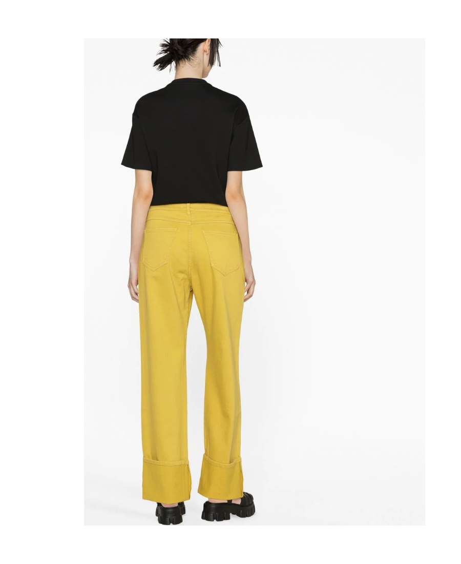 P.a.r.o.s.h Pressed-crease Straight-leg Trousers In Yellow