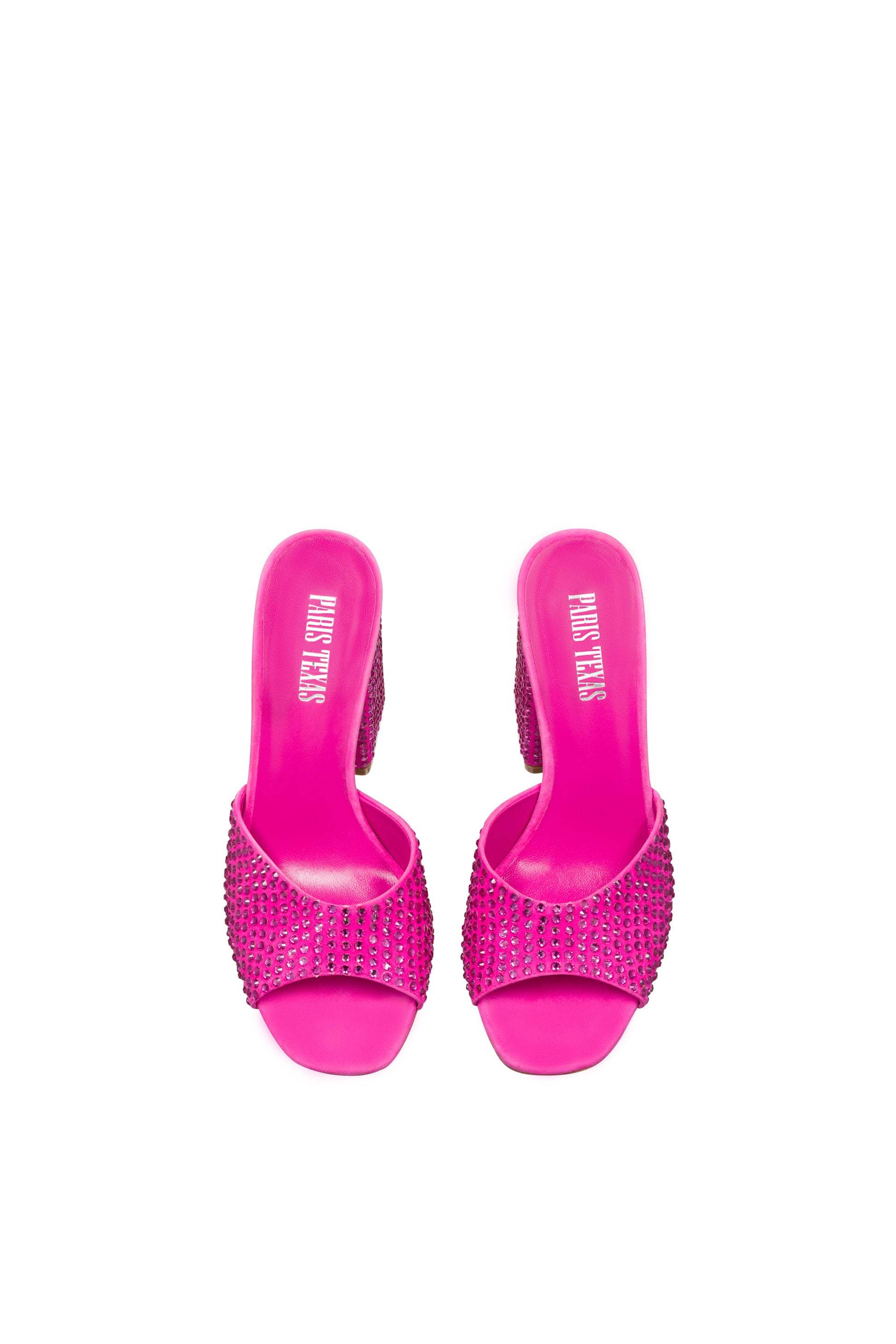 Paris Texas Logo High-heeled Sandals In Pink