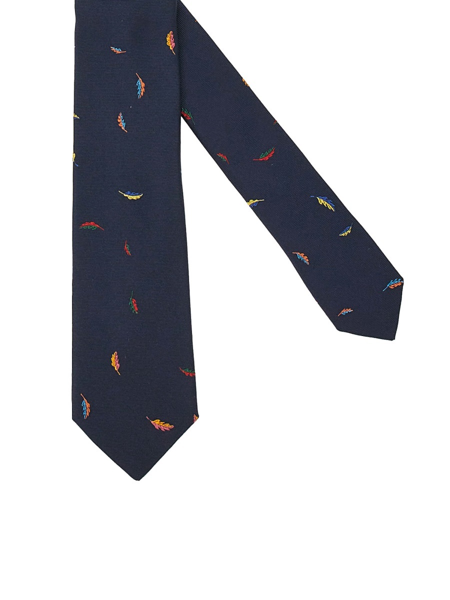 Paul Smith Men Tie Leaf Accessories In Blue