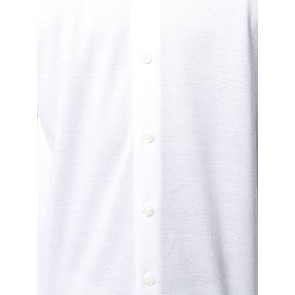 Barba Napoli Barba White Button-down Shirt With Tailored Fit In White