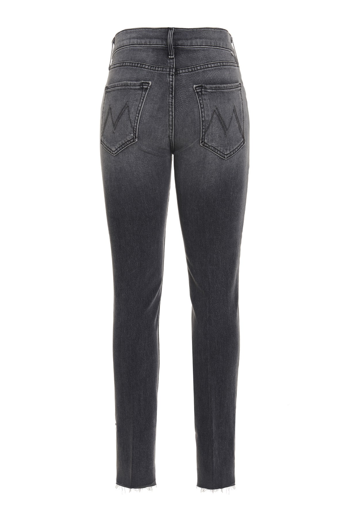 Mother Mid-rise Slim Cropped Jeans In Gray