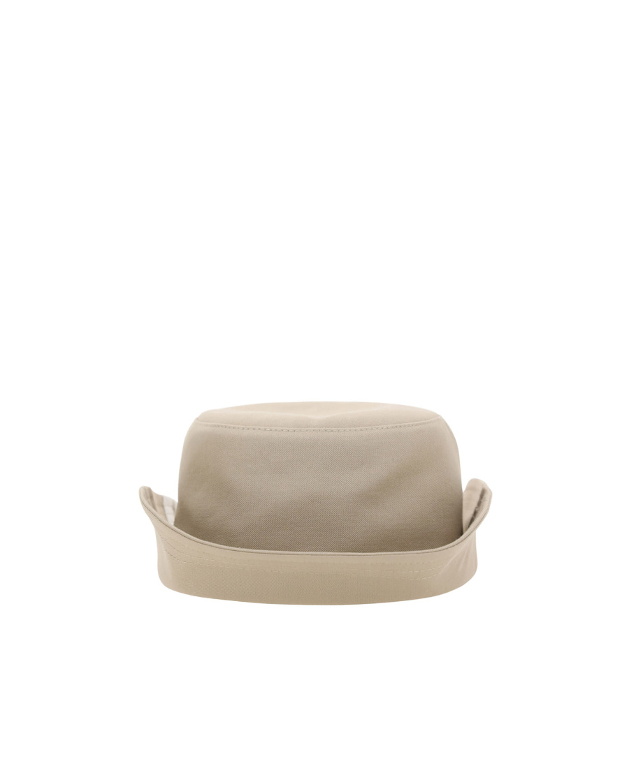 Thom Browne 4-bar Cotton Bucket Hat In Nude