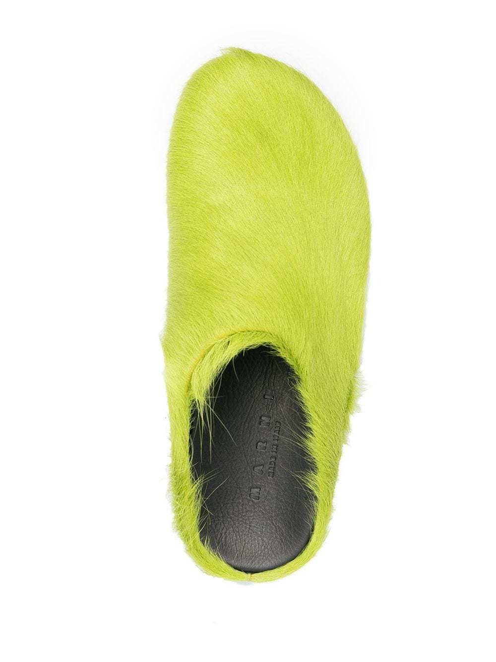 Marni Slip-on Textured Slippers In Green