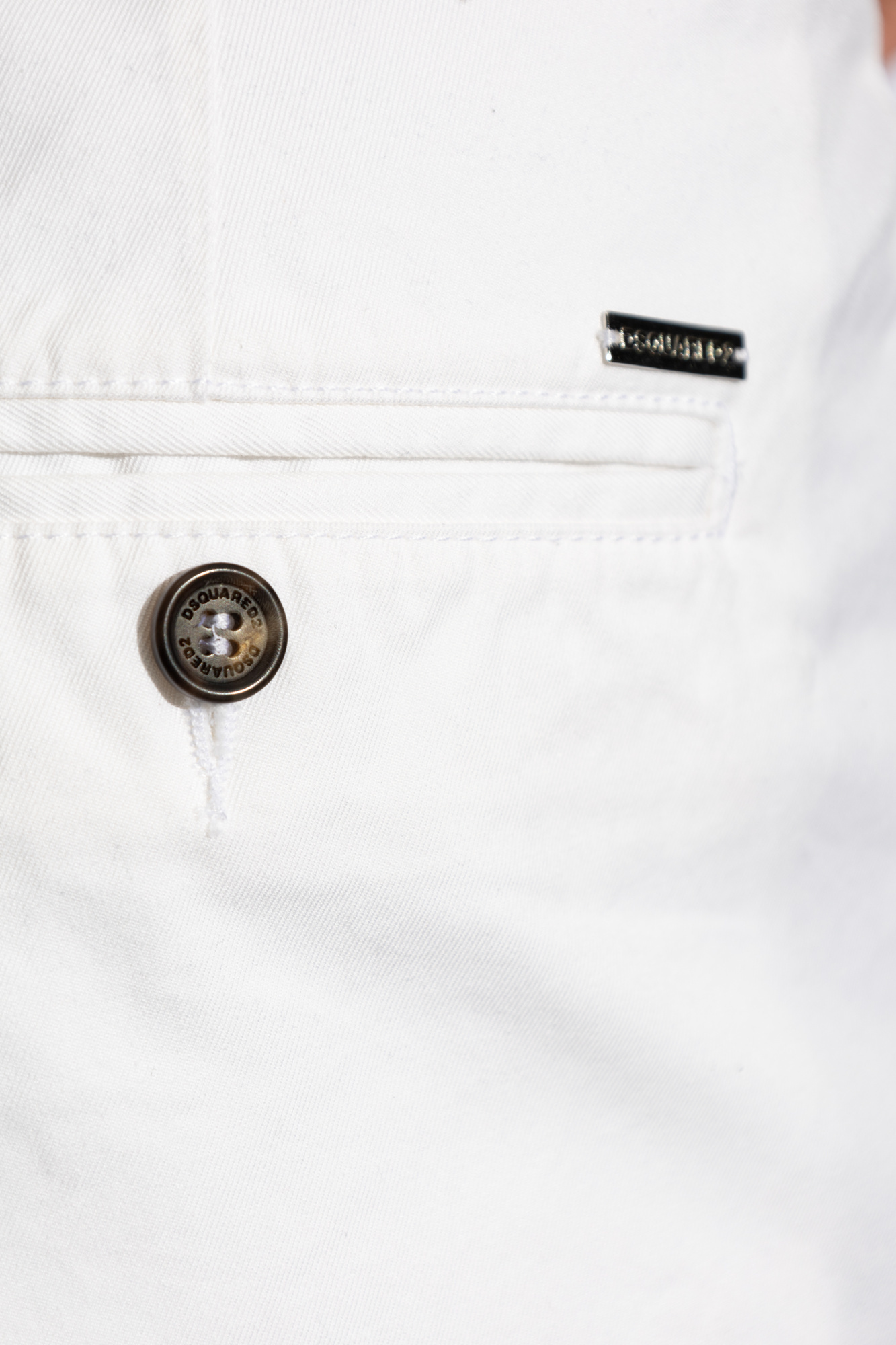 DSQUARED2 PLEATED COTTON TROUSERS
